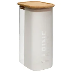 Tarro para harina de vidrio y bambú 1.6L