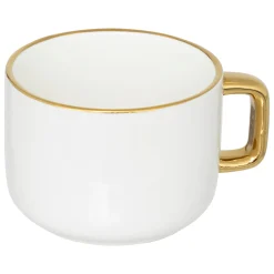 Taza De Café C/Plato Arya Blanco De Cerámica 25cl