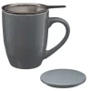 Taza De Cerámica Gris + Filtro 32Cl