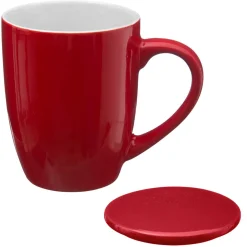 Taza De Cerámica Roja + Infusor 32Cl