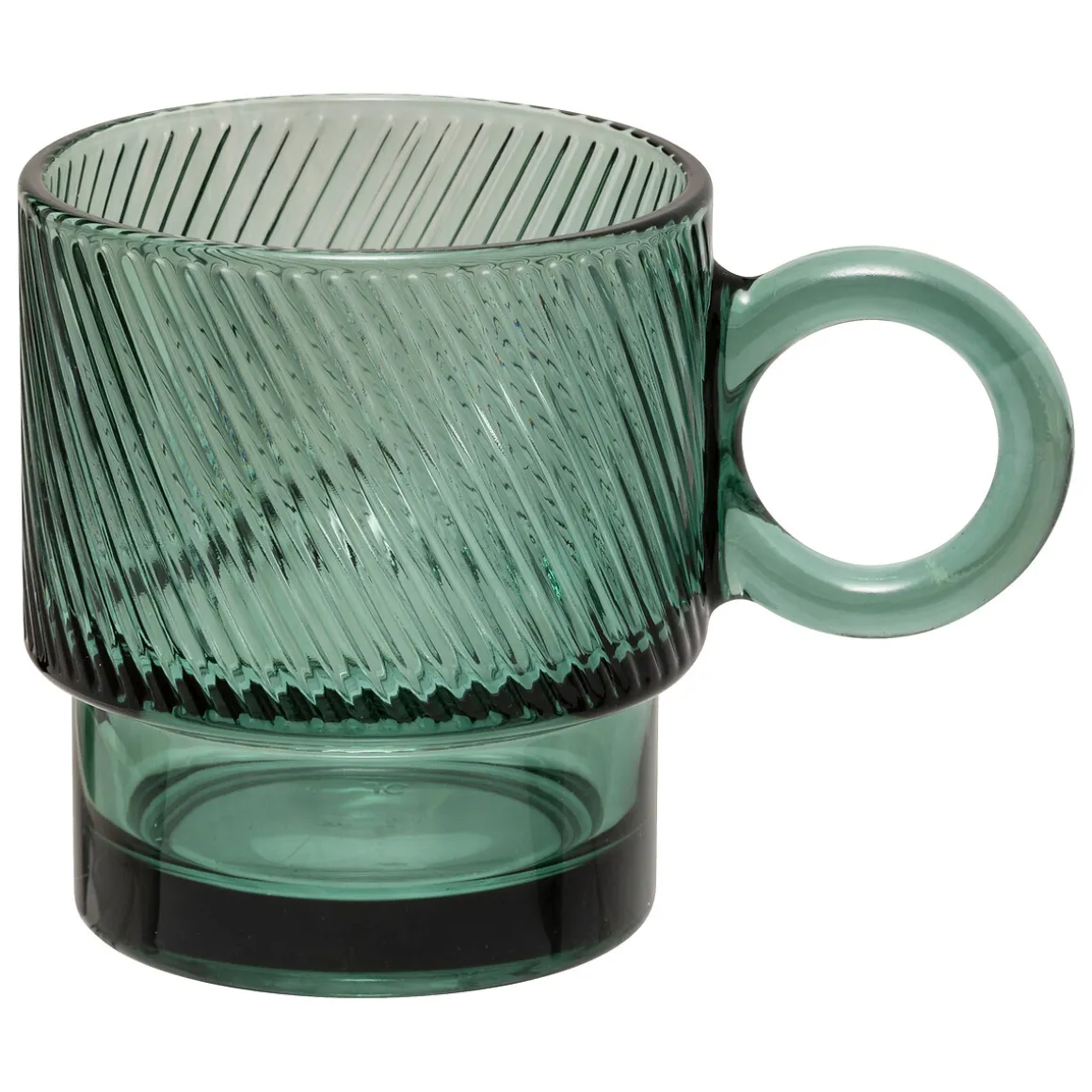 Taza LORENE verde de vidrio 30cl