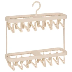 Tendedero con pinzas beige