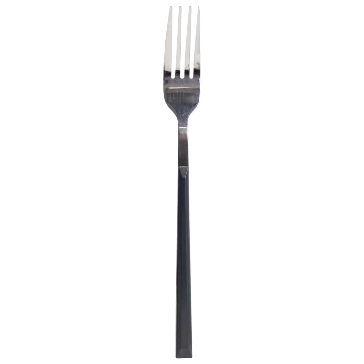 Tenedor de mesa LUNE inox con mango negro