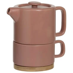 Tetera+Taza De Cerámica Terracota