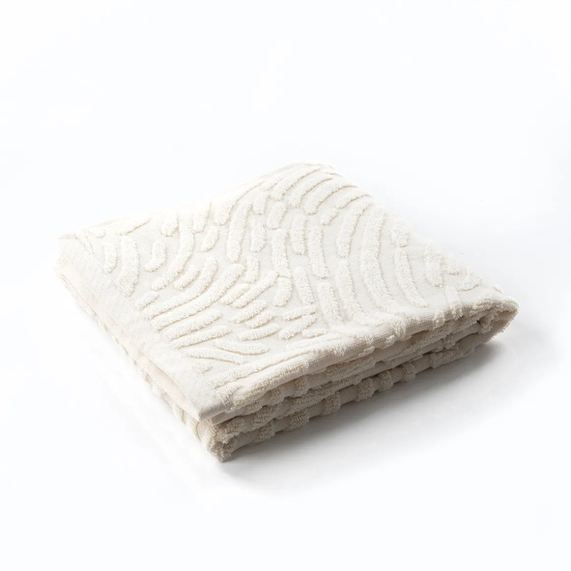 Toalla De Mano Pure Beige De Algodón 580x100cm