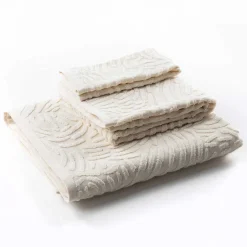 Toalla De Mano Pure Beige De Algodón 580x100cm