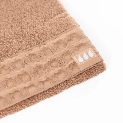 Toalla taupe de algodón 30x50cm