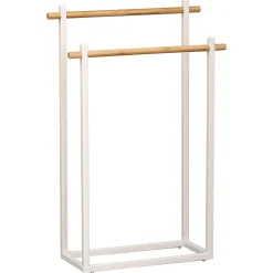 Toallero C/2 Barras De Metal Y Bambú