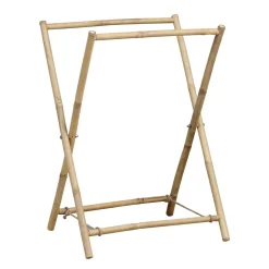 Toallero de bambú con 2 barras