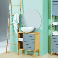 Toallero Escalera De Bambú 45x4x170Cm