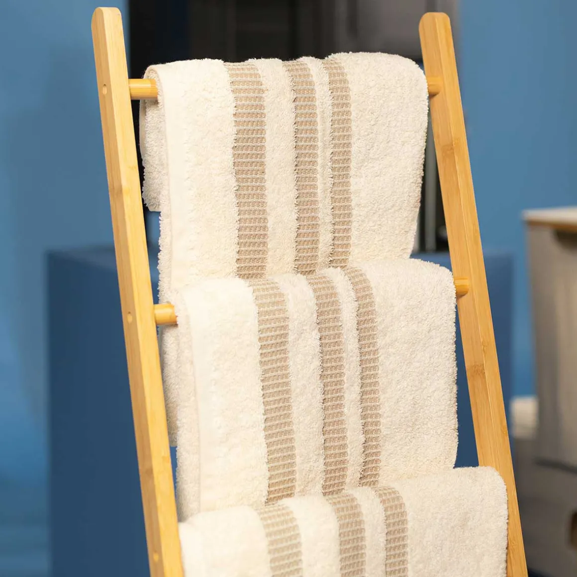 Toallero Escalera De Bambú 45x4x170Cm