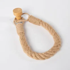 Toallero/portarrollos de baño color natural