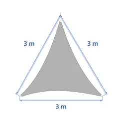 Toldo solar CURAÇAO triangular ble 3x3m
