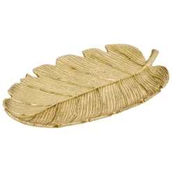 Vacíabolsillos en forma de hoja BELLI dorado 25cm