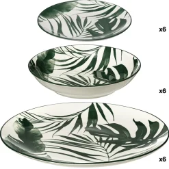 Vajilla de 18 piezas PALM VERT