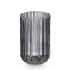 Vaso De Agua Rayas Gris De Vidrio 43cl