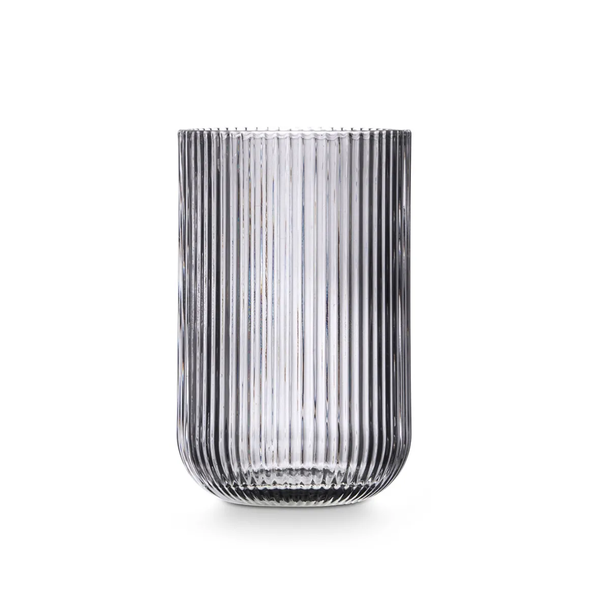 Vaso De Agua Rayas Gris De Vidrio 43cl