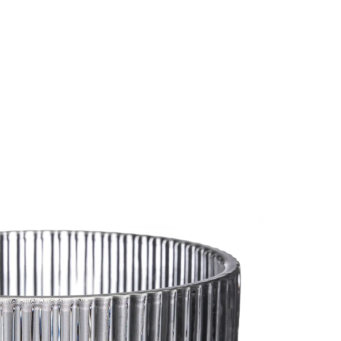 Vaso De Agua Rayas Gris De Vidrio 43cl