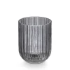 Vaso de Agua Rayas Gris De Vidrio 27cl