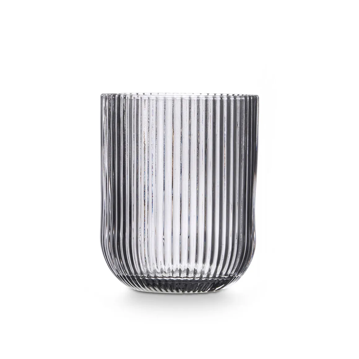 Vaso de Agua Rayas Gris De Vidrio 27cl