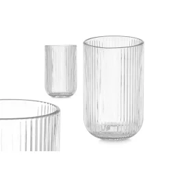 Vaso De Agua Rayas Transparente 43Cl