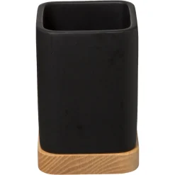Vaso De Lavabo De Bambú Tribecart Negro