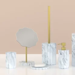 Vaso de lavabo MARBY blanco de poliresina