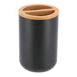 Vaso Porta Cepillos De Bambú Natural