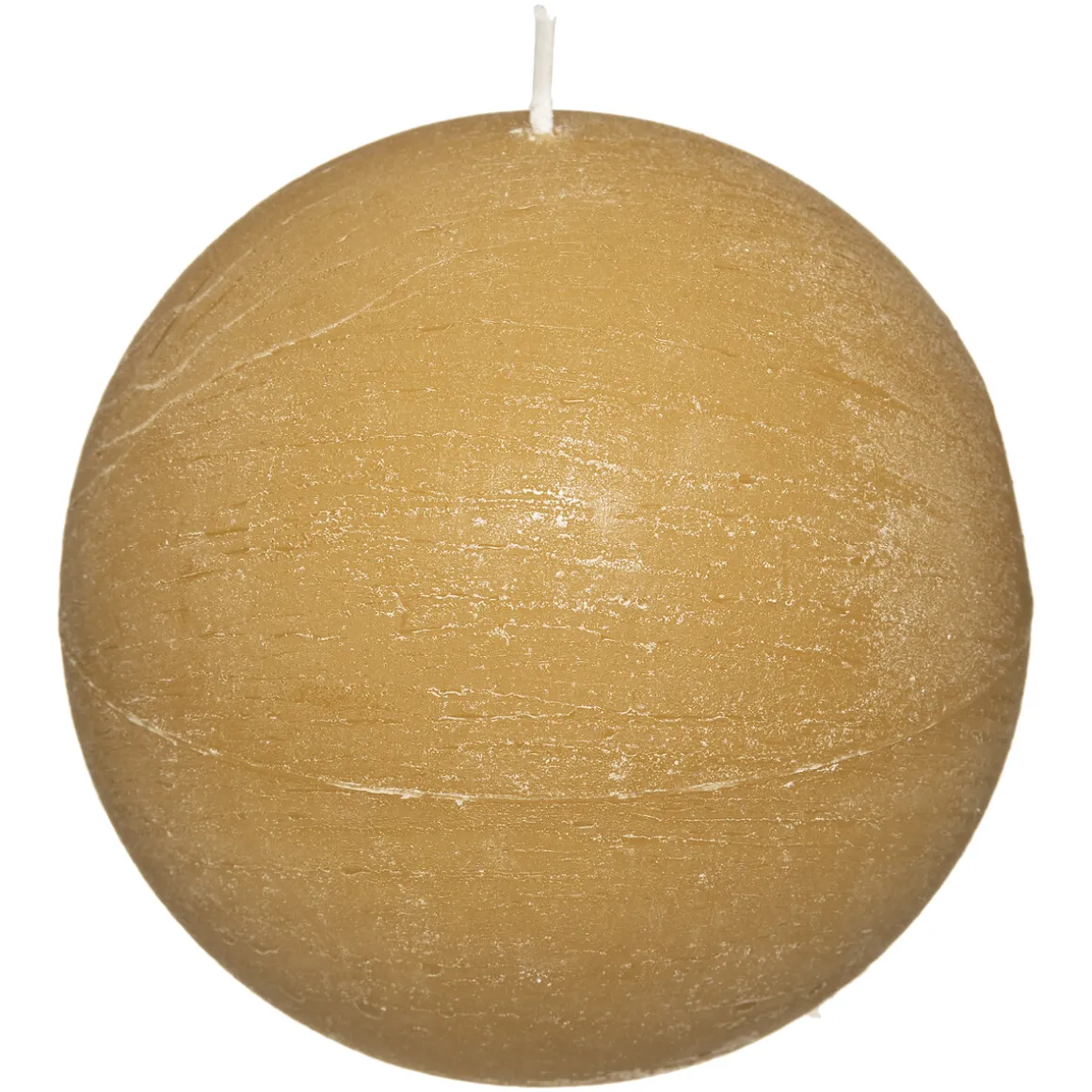 Vela Bola Rústica Amarilla 10Cm