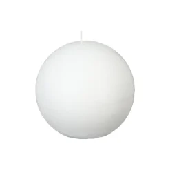 Vela Bola Rústica Blanca 10Cm