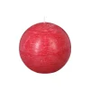 Vela Bola Rústica Roja 10Cm