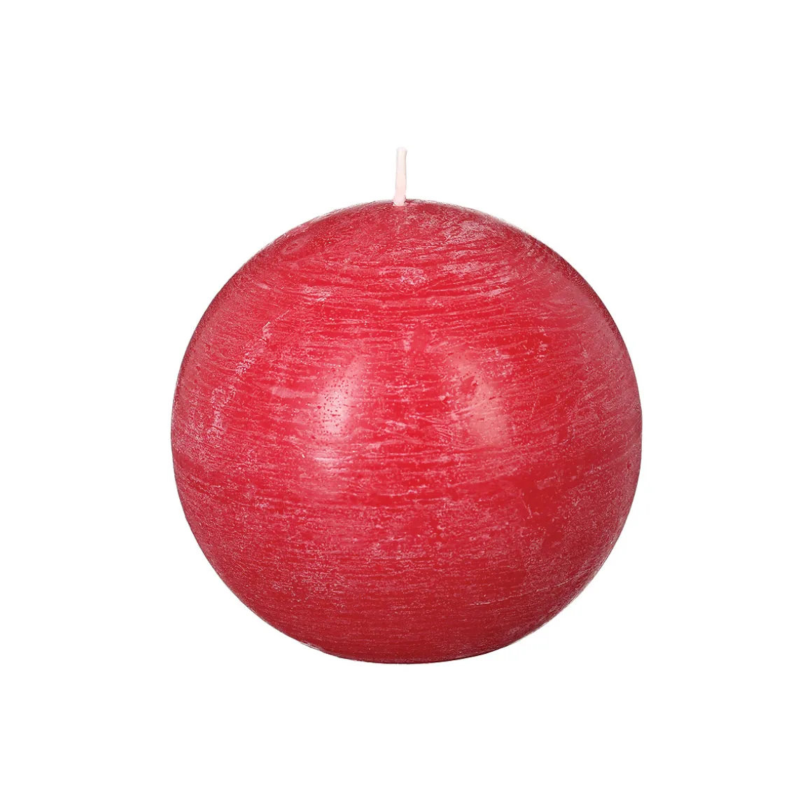 Vela Bola Rústica Roja 10Cm