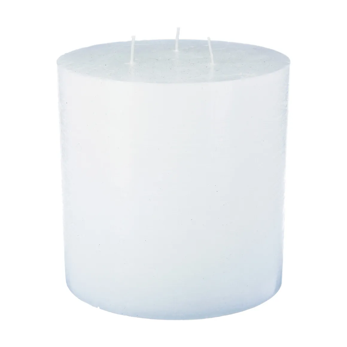 Vela Pilar Rústica Blanca 14x14Cm