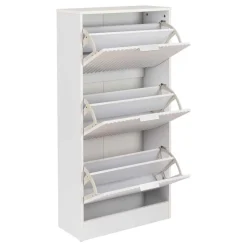 Zapatera Con 3 Cajones Blanca 120x24x60cm