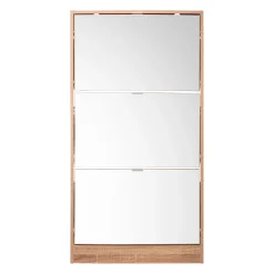 Zapatero De Madera C/3 Cajones Y Espejo