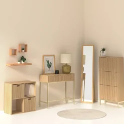 Zapatero de mdf beige TASSO