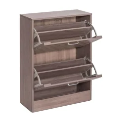 Zapatero Gris Con 2 Cajones 84cm