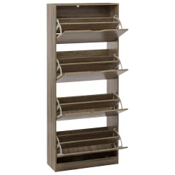 Zapatero Marrón Con 4 Cajones