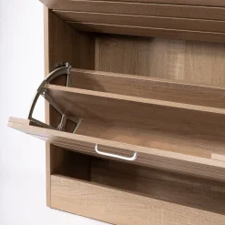 Zapatero natural con 2 cajones 84cm