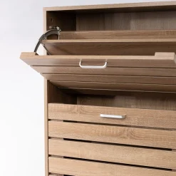 Zapatero natural con 2 cajones 84cm